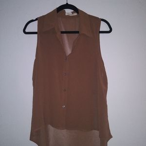 Button-up Flowy Tank Women's Dressy Top F21